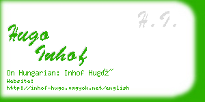 hugo inhof business card